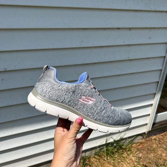 Skechers Women's Summits Quick Getaway Grey Memory Foam Sneakers Shoe Size 7 - Picture 5 of 13